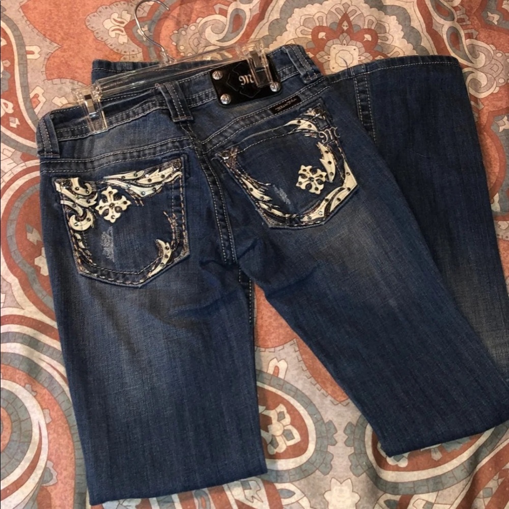 No flaws
Size 25 
Bootcut miss me jeans